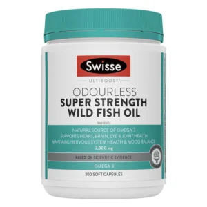 Dầu cá không mùi Swisse Odourless Super Strength Wild Fish Oil 2000mg
