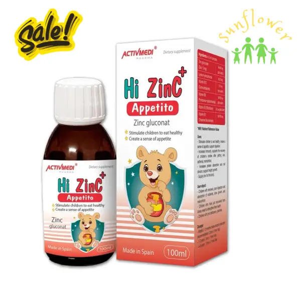 Kẽm hữu cơ Hi Zinc Appetito 100ml của Tây Ban Nha Kẽm hữu cơ Hi Zinc Appetito 100ml của Tây Ban Nha
