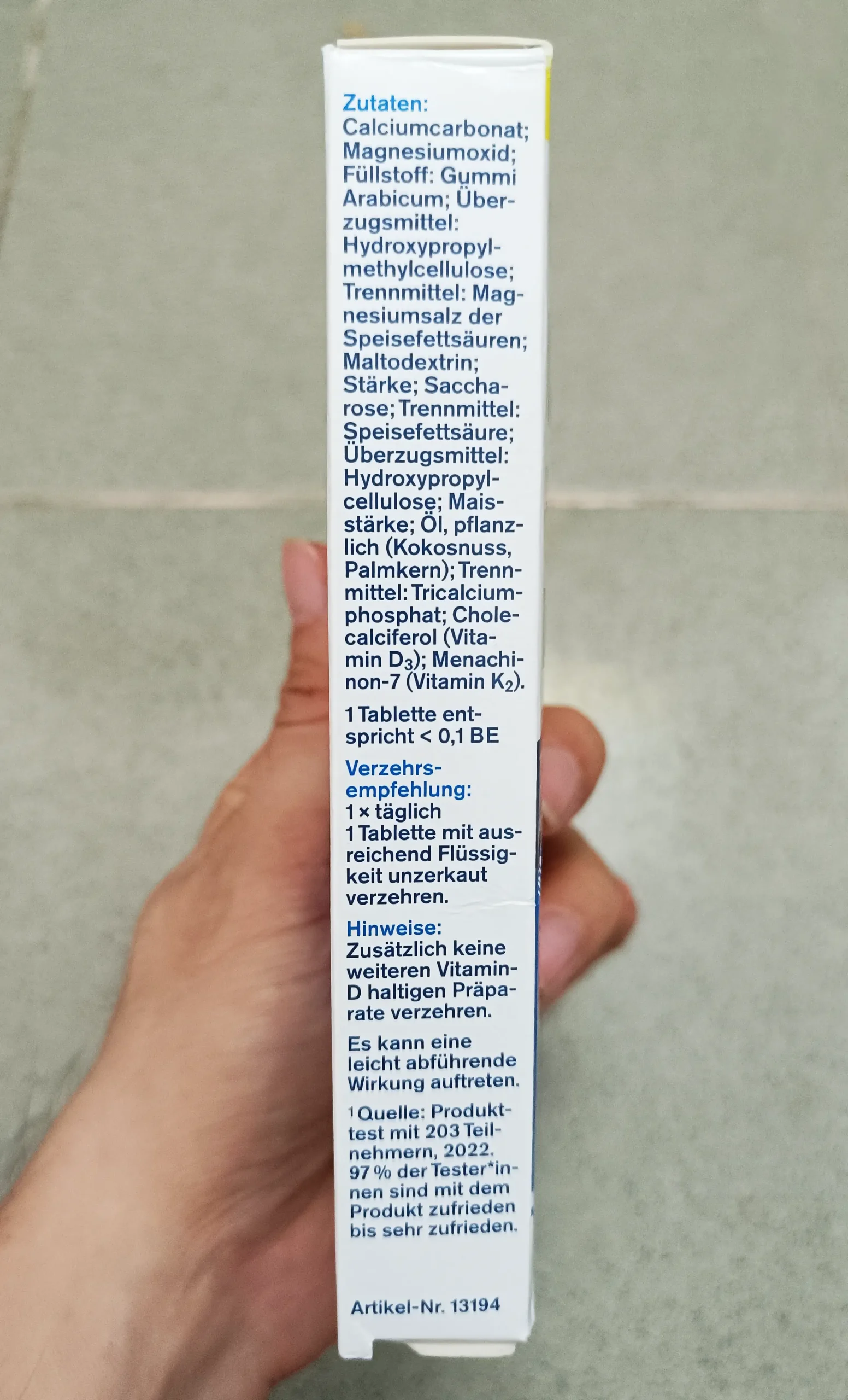 Viên uống Tetesept Magnesium Calcium 500 + Vitamin K2 + D3 2000 hộp 40 viên của Đức Magnesium Calcium 500 Vitamin K2+D3 2000 tetesept