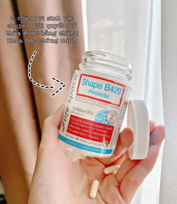 Men vi sinh 15 tỷ lợi khẩn Life Space Shape B420 Probiotic 40 Capsules