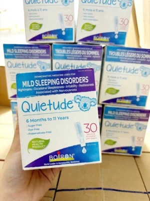 Muối uống vi lượng đồng căn Boiron Quietude 30 ống của Canada Muối uống vi lượng Boiron Quietude Canada hỗ trợ cải thiện giấc ngủ cho bé