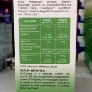 Siro Hi-Calmax bổ sung canxi và D3K2 cho bé