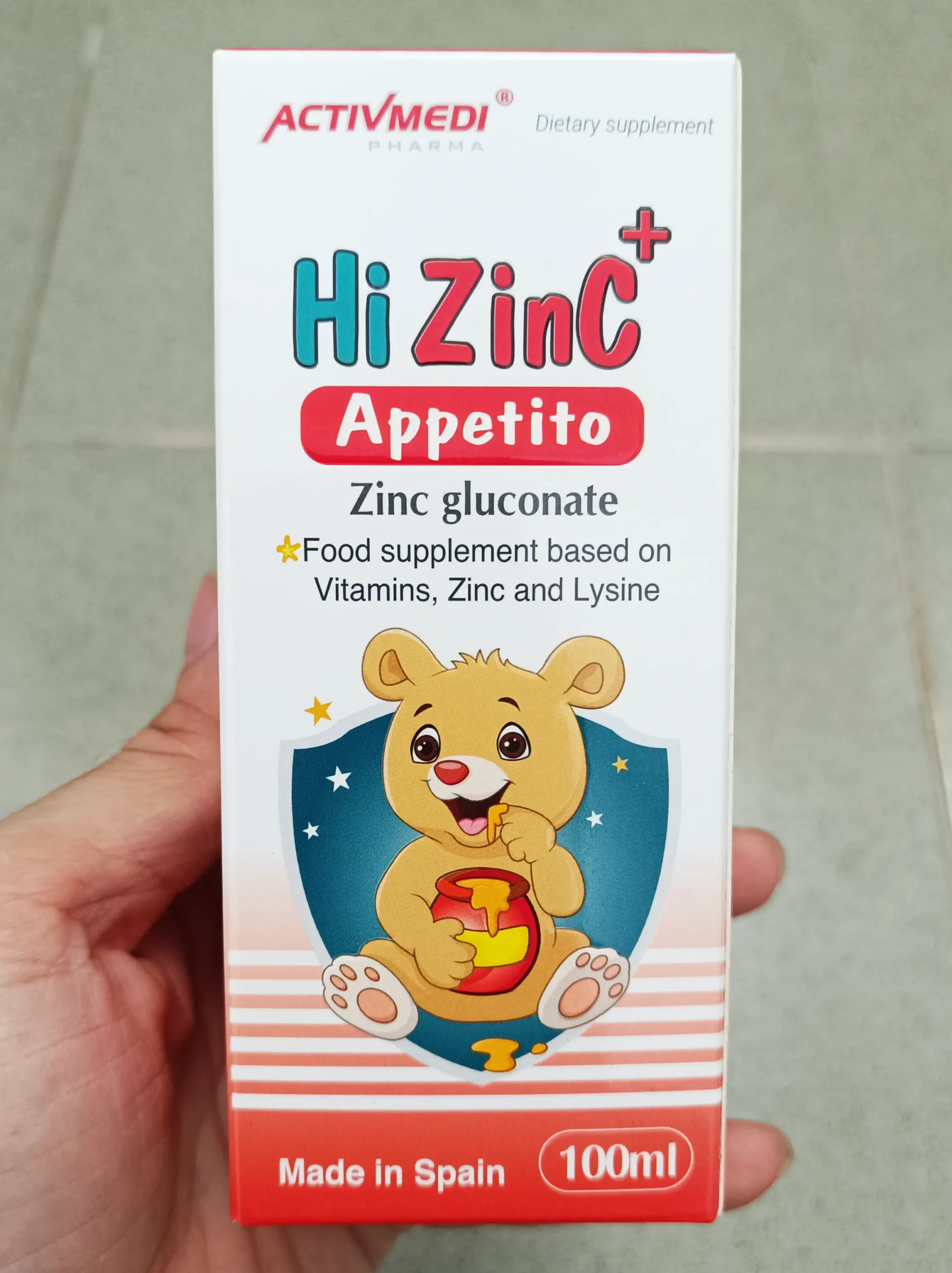 Kẽm hữu cơ Hi Zinc Appetito 100ml của Tây Ban Nha Siro Hi Zinc Appetito bổ sung kẽm hữu cơ