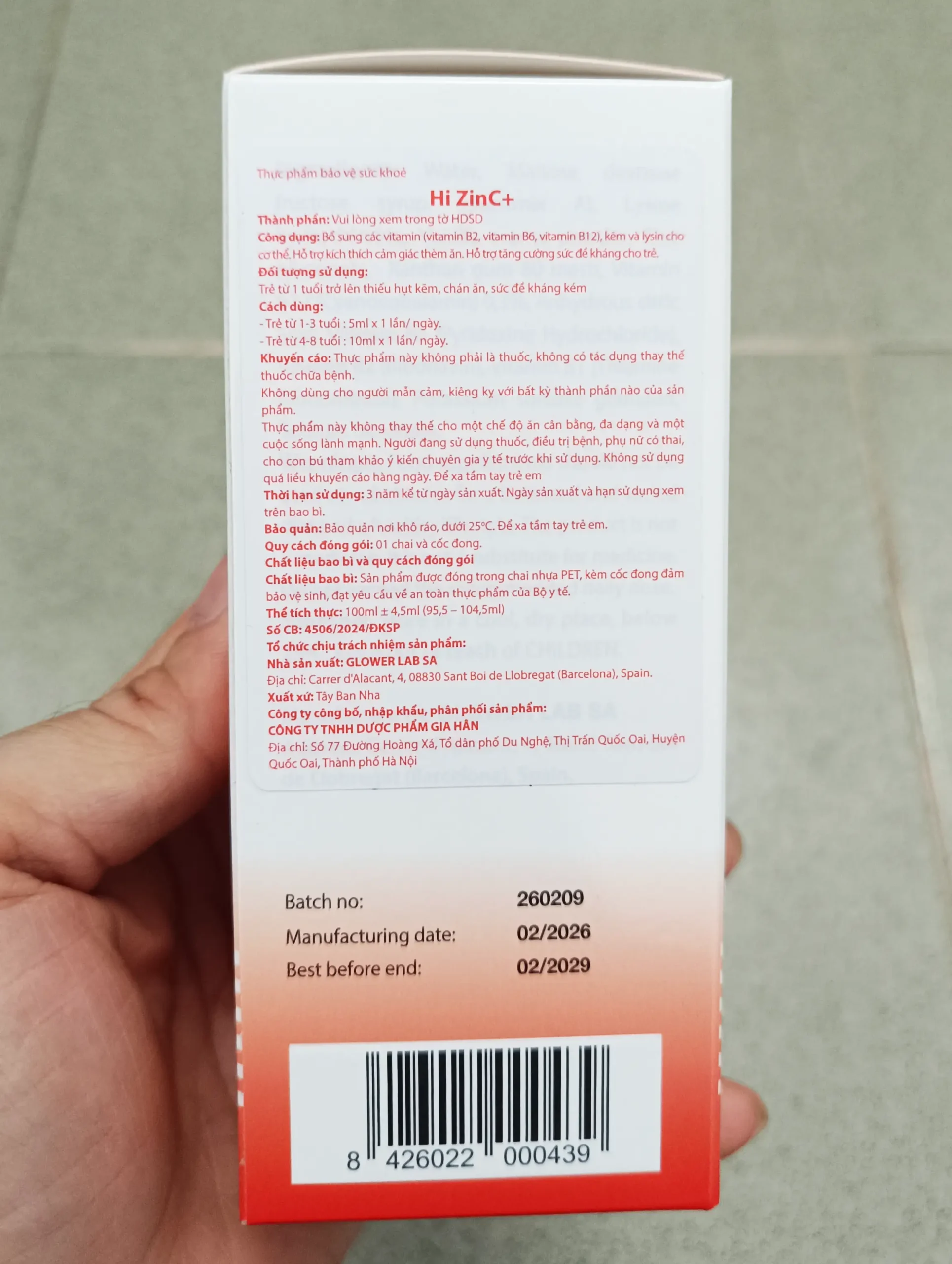 Kẽm hữu cơ Hi Zinc Appetito 100ml của Tây Ban Nha Siro Hi Zinc Kẽm Appetito giúp trẻ ăn ngon miệng 100ml