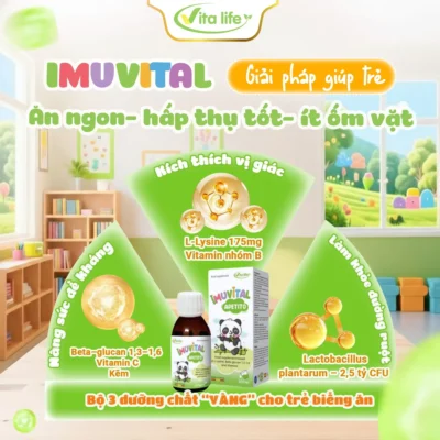 Siro tăng đề kháng Imuvital Apetito Vita Life 100ml của Tây Ban Nha Siro Imuvital Apetito Vita Life 100ml của Tây Ban Nha