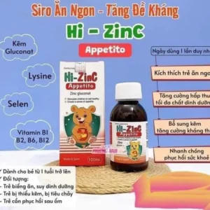 Siro kẽm hữu cơ Hi ZinC Appetito giúp trẻ ăn ngon 100ml