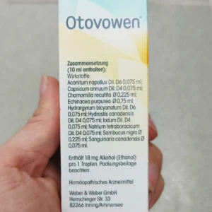 Thuốc Otovowen 30ml trị viêm tai giữa của Đức Tinh chất Otovowen