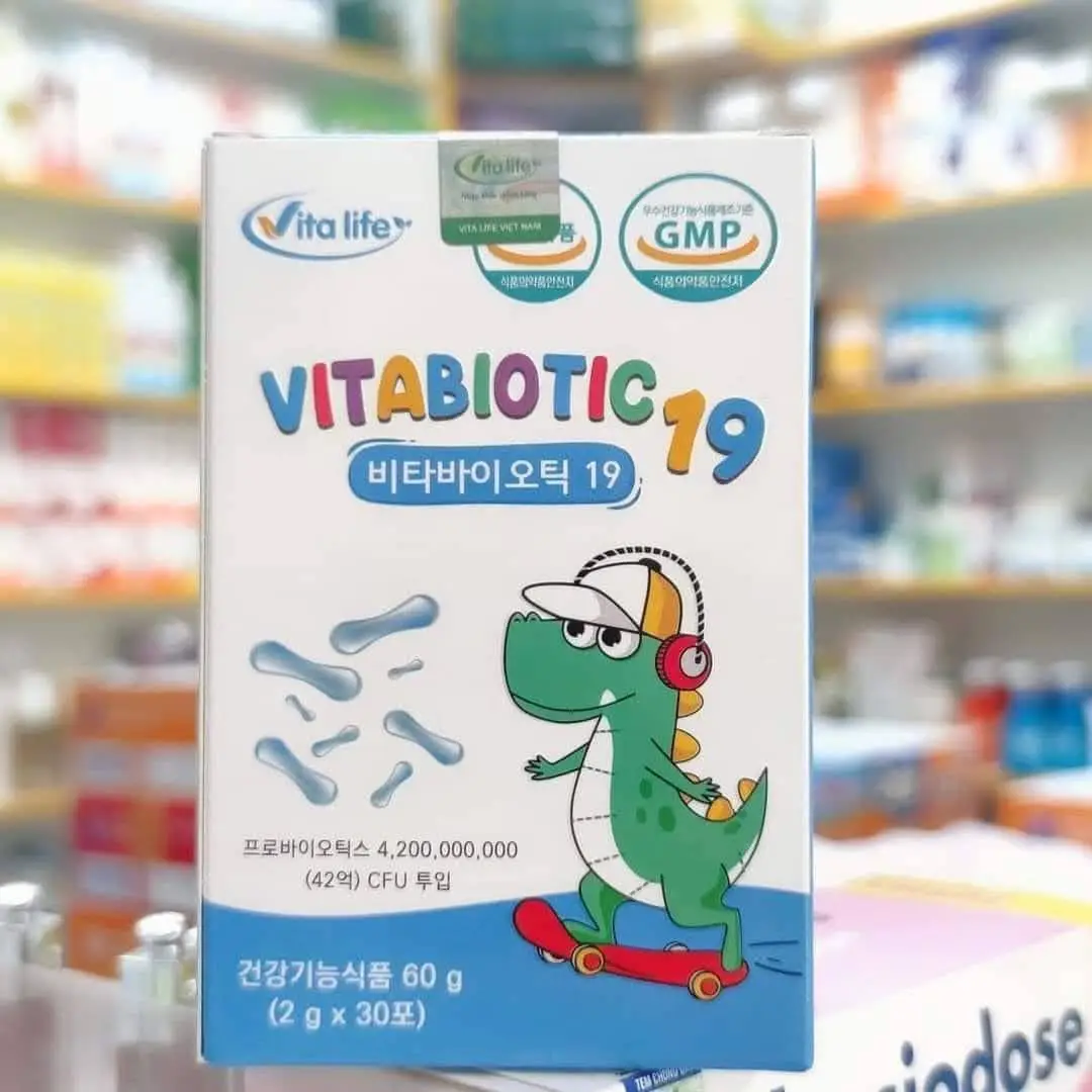 Men vi sinh Vitabiotic 19 chủng 30 gói của Hàn Quốc VITABIOTIC 19 - MEN 19 CHỦNG, TÁC ĐỘNG 3 TRONG 1