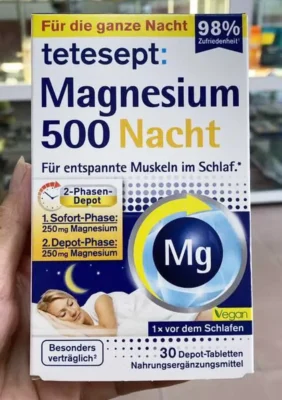 Viên uống bổ sung Magie Tetesept 500 Nacht 30 viên