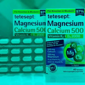 Viên uống Tetesept Magnesium Calcium 500 + Vitamin K2 + D3 2000 hộp 40 viên của Đức Viên uống tetesept Magnesium Calcium 500 Vitamin K2 + D3 2000