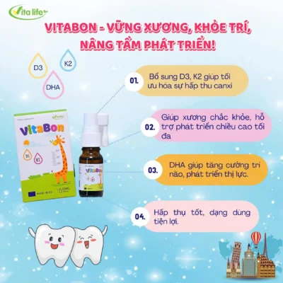 Vitamin D3K2 + DHA Vitabon Dạng Xịt