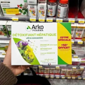 Nước uống thải độc gan Arkopharma Detoxifiant Hepatique 30 ống của Pháp Nước uống thải độc gan Arkopharma Detoxifiant Hepatique Bio 30 ống