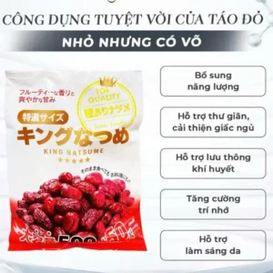 Táo đỏ King Natsume 550g của Nhật Bản Táo đỏ sấy khô King Natsume nội địa Nhật Bản