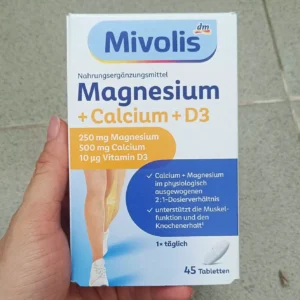 Viên uống Mivolis Magnesium + Calcium + D3, 45 viên