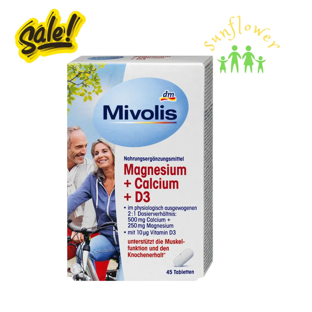 Viên uống Mivolis Magnesium Calcium D3 45 viên của Đức Viên uống Mivolis Magnesium Calcium D3 45 viên của Đức