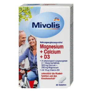 Viên uống bổ sung Magie Canxi D3 Mivolis Đức