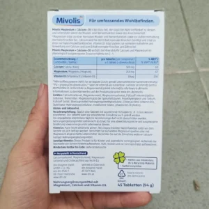 Viên uống bổ sung Magie Canxi D3 Mivolis Đức 45 viên