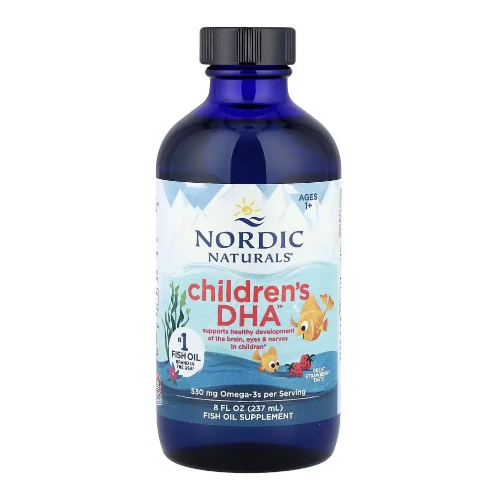 DHA Nordic Naturals Children’s DHA Liquid 237ml của Mỹ DHA Liquid Nordic Naturals 237ml vị dâu 530mg omega-3