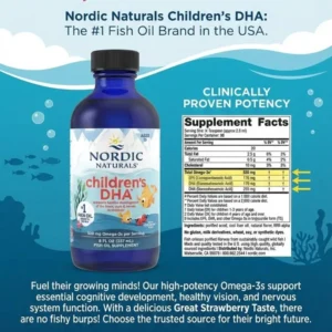 DHA Nordic Naturals Children’s DHA Liquid 237ml của Mỹ DHA trẻ em Nordic Naturals - Hàm lượng 530mg omega-3 237ml