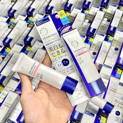 Kem nền Transino Tone Up CC Cream SPF50+ PA++++ 30g của Nhật Bản Kem trang điểm chống nắng nâng tone Transino Tone Up CC Cream SPF50 30g