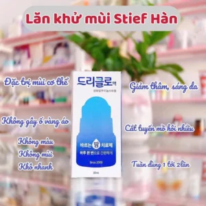 Lăn đặc trị hôi nách Driclor 20ml của Hàn Quốc Lăn khử mùi Hàn Quốc Stiefel Driclor 20ml
