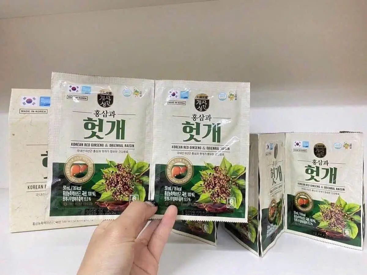 Nước bổ gan hồng sâm NongHyup 30 gói x 50ml của Hàn Quốc Nước bổ gan Nonghuyp, Jeongwon hàn quốc chính hãng hộp 30 gói x 50ml