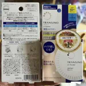 Phấn phủ Transino UV Powder SPF50 PA++++ hộp 12g Nhật Bản TRANSINO - Phấn phủ chống nắng UV Powder SPF50+ 12g