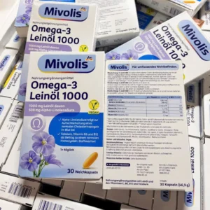 Viên uống dầu hạt lanh Mivolis Omega 3 Leinol 1000 30 viên của Đức Viên Uống Dầu Hạt Lanh Mivolis Omega-3 1000 Đức