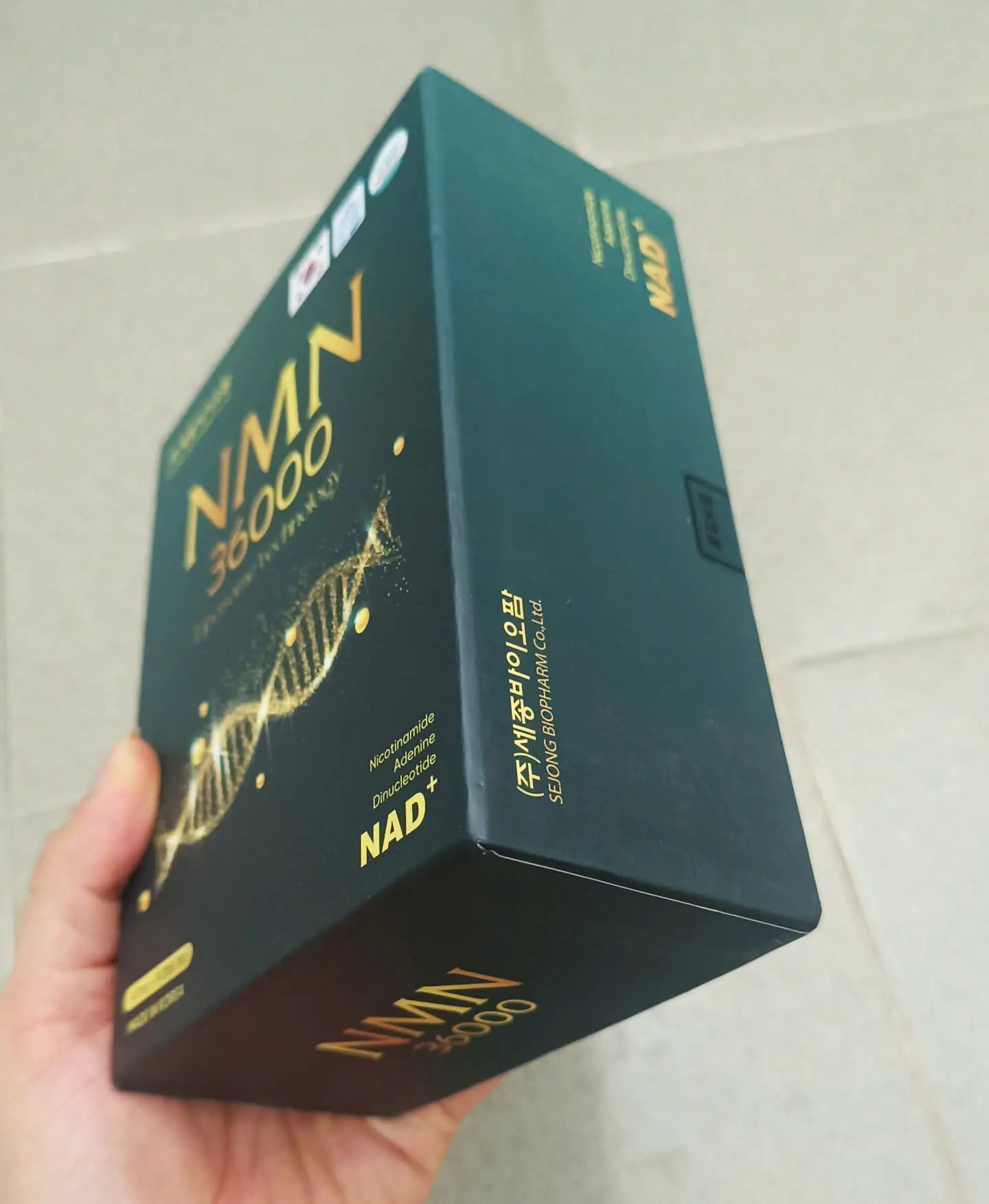 Viên uống NMN 36000 Sejong Biopharm 90 viên của Hàn Quốc Viên Uống NMN 36000 Sejong GC Hộp 90 Viên