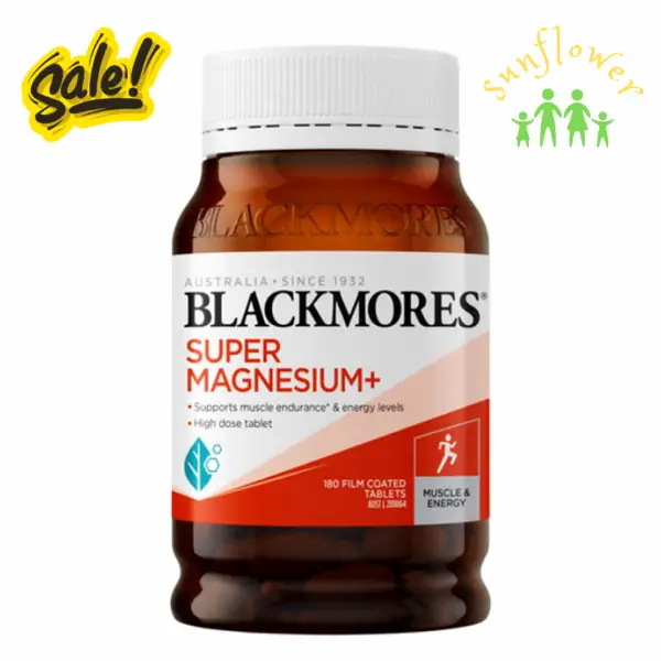 Viên uống Blackmores Super Magnesium+ 180 viên của Úc Viên uống Blackmores Super Magnesium+ 180 viên của Úc