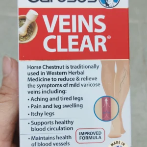 Viên uống Carusos Veins Clear trị giãn tĩnh mạch của Úc