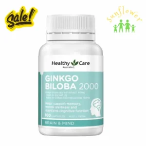 Viên uống bổ não Healthy Care Ginkgo Biloba 2000mg 100 viên của Úc