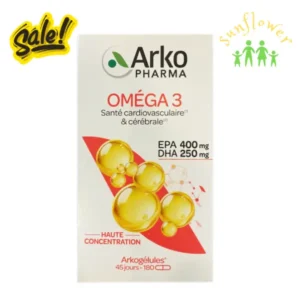 Viên uống dầu cá Arkopharma Omega 3 Arkogélules 180 viên của Pháp