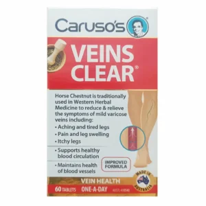 Viên uống hỗ trợ cải thiện suy giãn tĩnh mạch Caruso’s Veins Clear của Úc 60 viên
