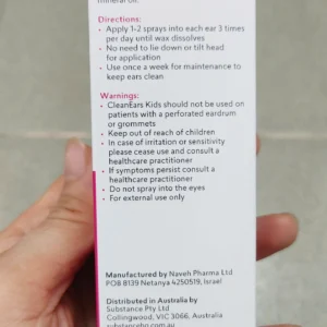 Xịt Tan Ráy Tai Clean Ears Kids 30ml