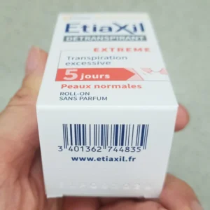 Lăn khử mùi EtiaXil đỏ dành cho da thường 15ml của Pháp Lăn Khử Mùi EtiaXil màu đỏ Đỏ Peaux Normales 5 jours