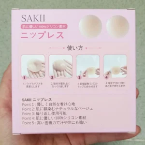 Miếng dán ngực silicon nhiệt tự thân SAKII dán ti siêu mỏng ôm khít bền đẹp