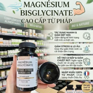 Viên uống Nat Form Magnesium Bisglycinate 300mg 90 viên của Pháp Viên Uống Magie Nat&Form Magnésium Bisglycinate 90 viên
