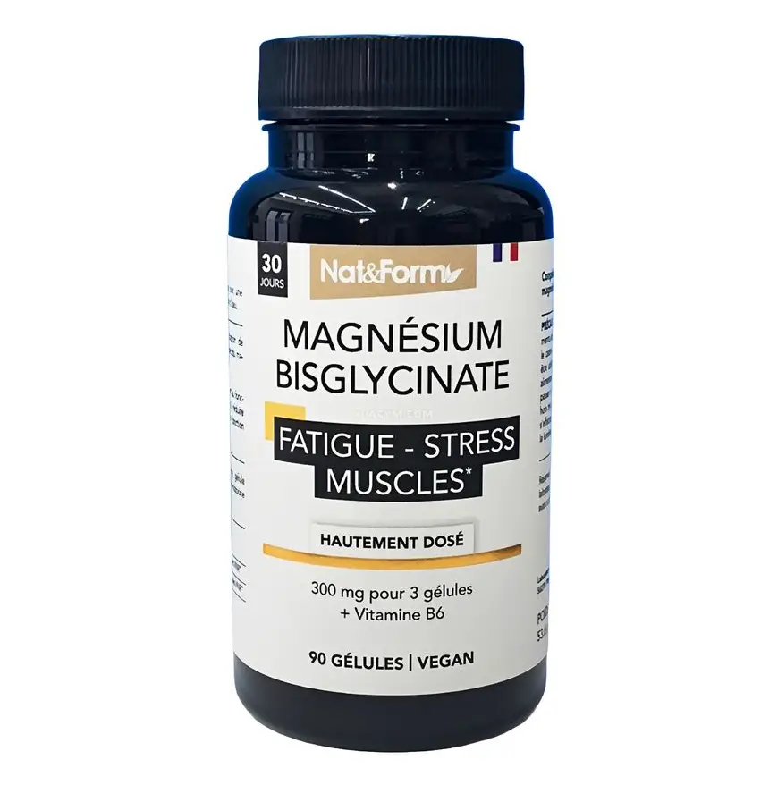 Viên uống Nat Form Magnesium Bisglycinate 300mg 90 viên của Pháp Viên uống Nat&Form Magnesium bisglycinate 90 viên