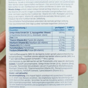 Viên uống bổ não Mivolis Ginkgo 100mg 40 viên