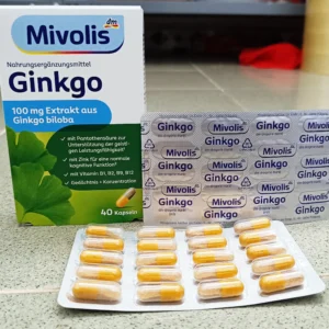Viên uống bổ não Mivolis Ginkgo 100mg của Đức