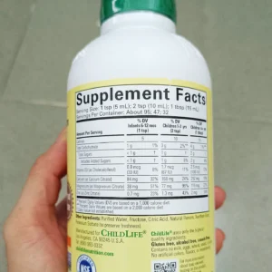 Canxi Nước Hữu Cơ Cho Bé ChildLife Liquid Calcium with Magnesium 473ml của Mỹ
