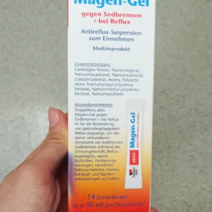 Gel uống Doppelherz Magen Gel giảm trào ngược dạ dày 14 gói của Đức Gel Doppelherz Magen-Gel chống ợ nóng, trào ngược dạ dày 14 gói