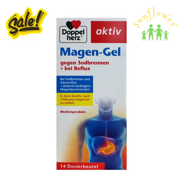 Gel uống Doppelherz Magen Gel giảm trào ngược dạ dày 14 gói của Đức Gel uống Doppelherz Magen Gel giảm trào ngược dạ dày 14 gói của Đức