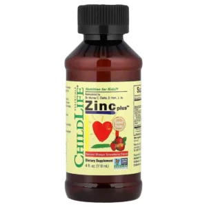 Kẽm ChildLife ZinC Plus cho bé từ 6 tháng tuổi vị dâu xoài