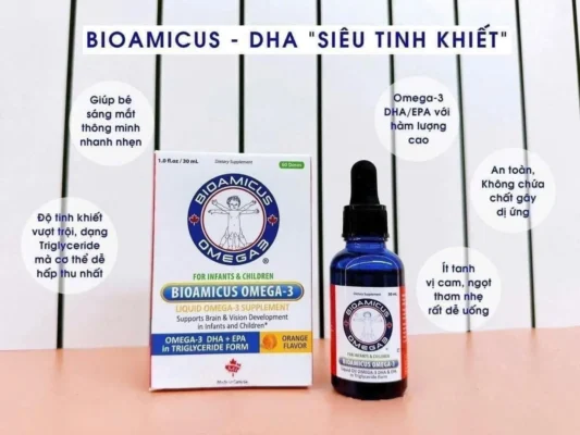 Omega cho bé từ sơ sinh BioAmicus Omega-3, 30 ml