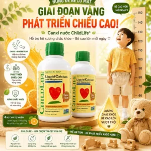 Siro canxi ChildLife Liquid Calcium With Magnesium 473ml của Mỹ Siro bổ sung Canxi Magie ChildLife 473ml của Mỹ