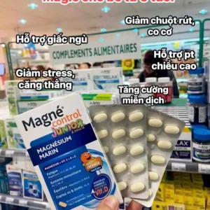 Viên ngậm Nutreov Magné Control Junior & Adultes Magnesium Marine 30 viên của Pháp Viên Ngậm Magné Control Junior dành cho trẻ từ 6 tuổi trở lên