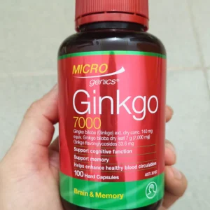 Viên uống bổ não Microgenics Ginkgo 7000 100 viên của Úc Viên Uống Bổ Não Microgenics Ginkgo 7000 - Hỗ Trợ Trí Nhớ