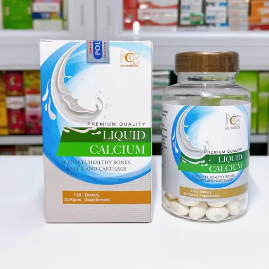 Viên uống Liquid Calcium NCB Nu-Health 120 viên của Mỹ Viên Uống Bổ Sung Canxi Liquid Calcium 120 - Polvita JSC